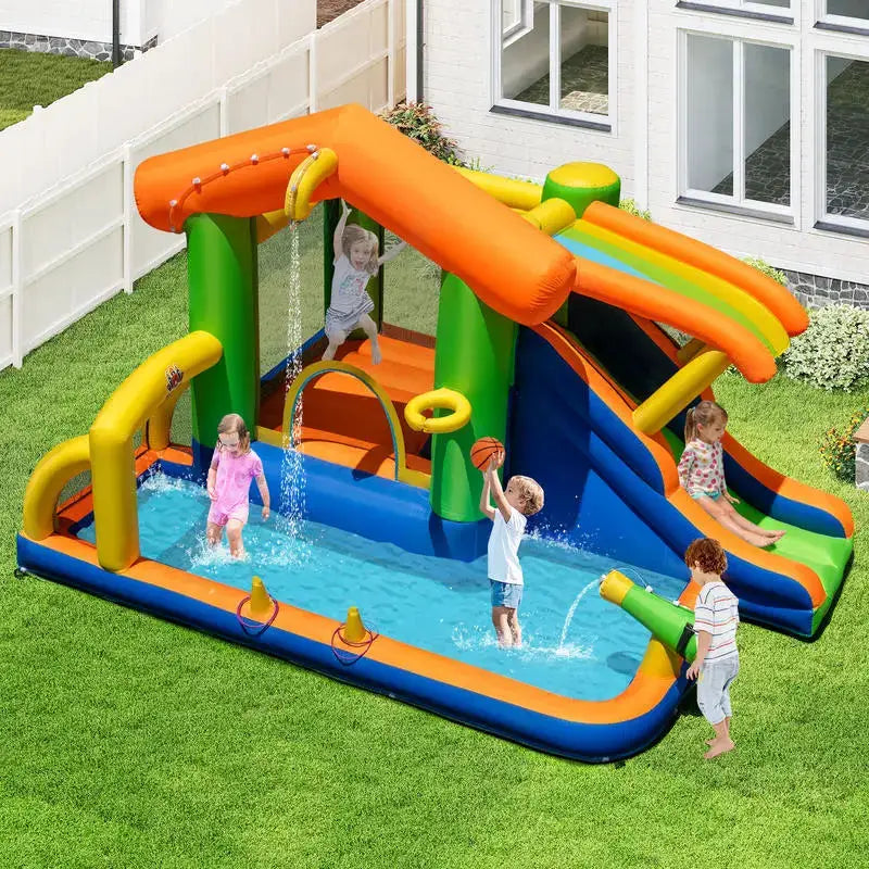 8-in-1 Inflatable Bounce House Water Park without Blower from PriceLows™