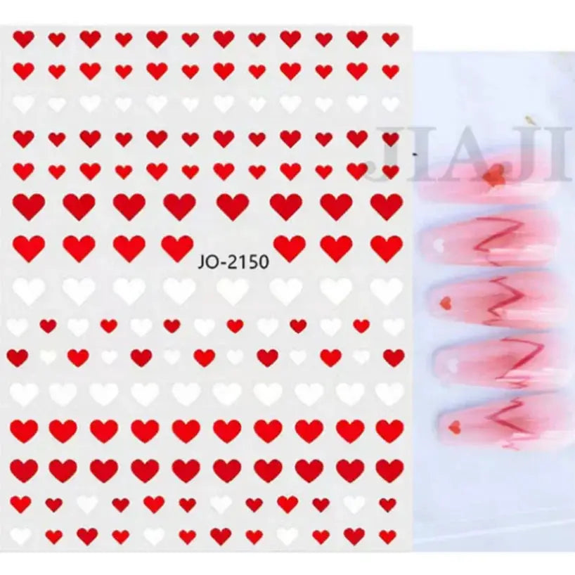 1PCS Laser Love Letter Nail Sticker Nail Art Decoration Flower Star supplies Decals Press On Nails Stickers Parts from PriceLows™