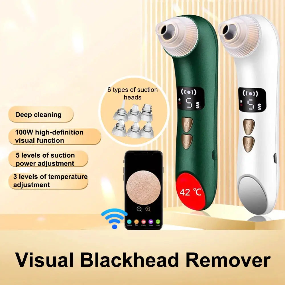 Smart Visual Blackhead Remover Hot and Cold Compress Acne Cleaner Sturdy Blackheads Acne Remover Face Deep Cleansing with Camera from PriceLows™