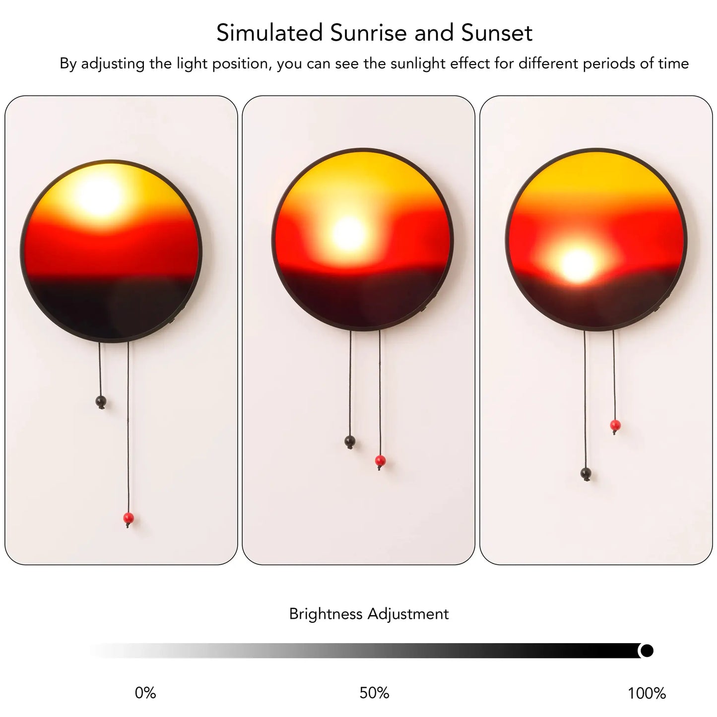 Sunset Lamp Wall Light, Sun-Tracking Ambient Lighting with Manual Sunset Mode | Modern Warm Mood Lighting for Funky Home & Offic from PriceLows™