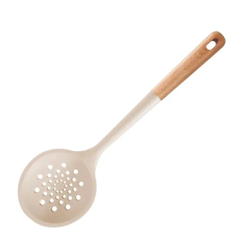 New Silicone Kitchen Cooking Utensils Set Durable Hardwood Handle Heat Resistant Tool Non-stick Turner Slotted Spoon Spatula Kit from PriceLows™