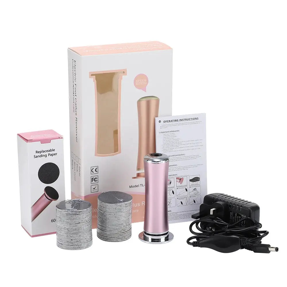 Electric Foot Callus Remover Foot Care File Leg Heels Remove Dead Skin Pedicure Tool Set Foot Grinder & Replacement Sandpaper from PriceLows™