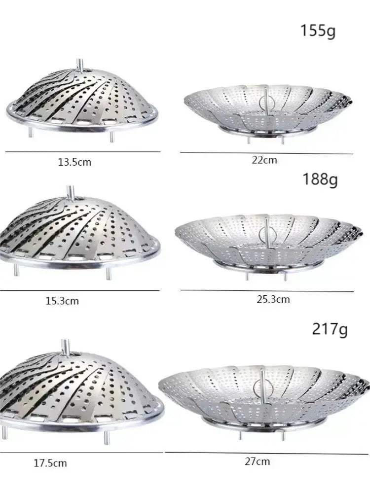 Steamer Basket | Stainless Steel | Expandable To Fit Pots | Fits Pot Sizes