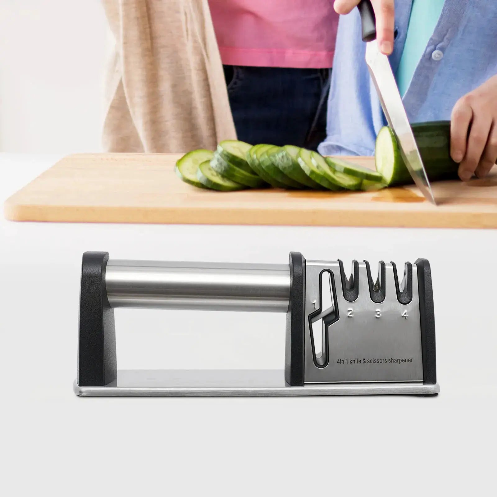 4 Stage Knife Sharpener Professional Ceramic Tungsten Kitchen Sharpening Tool from PriceLows™