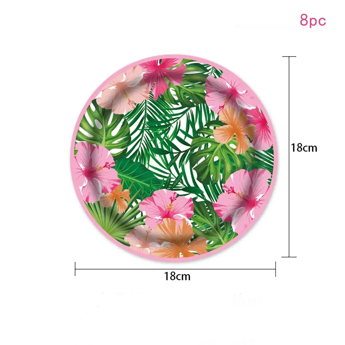 Hawaiian Aloha Tableware Set Summer Party Paper Plates Cups Napkins