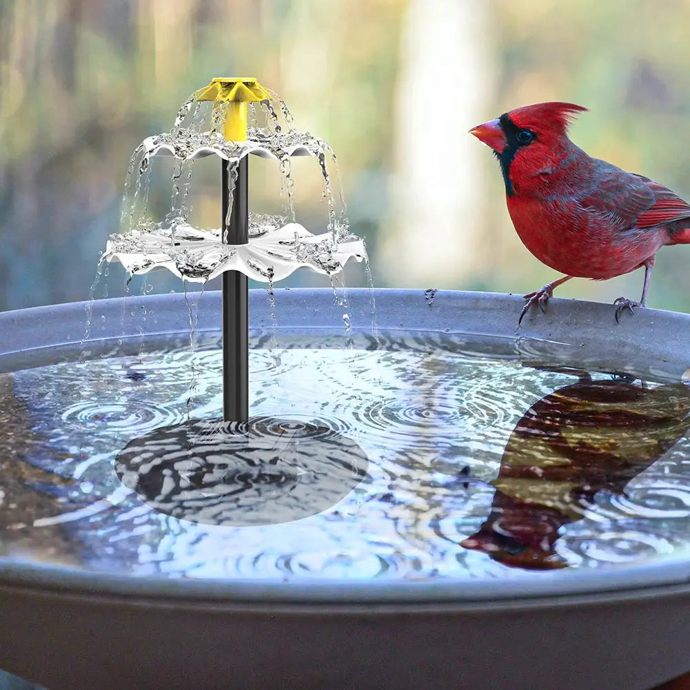 3-Tier Decorative Fountain with Solar Panel Water Fountain and Birdbath Water Fountain with Birdbath for Courtyard Patio Balcony from PriceLows™