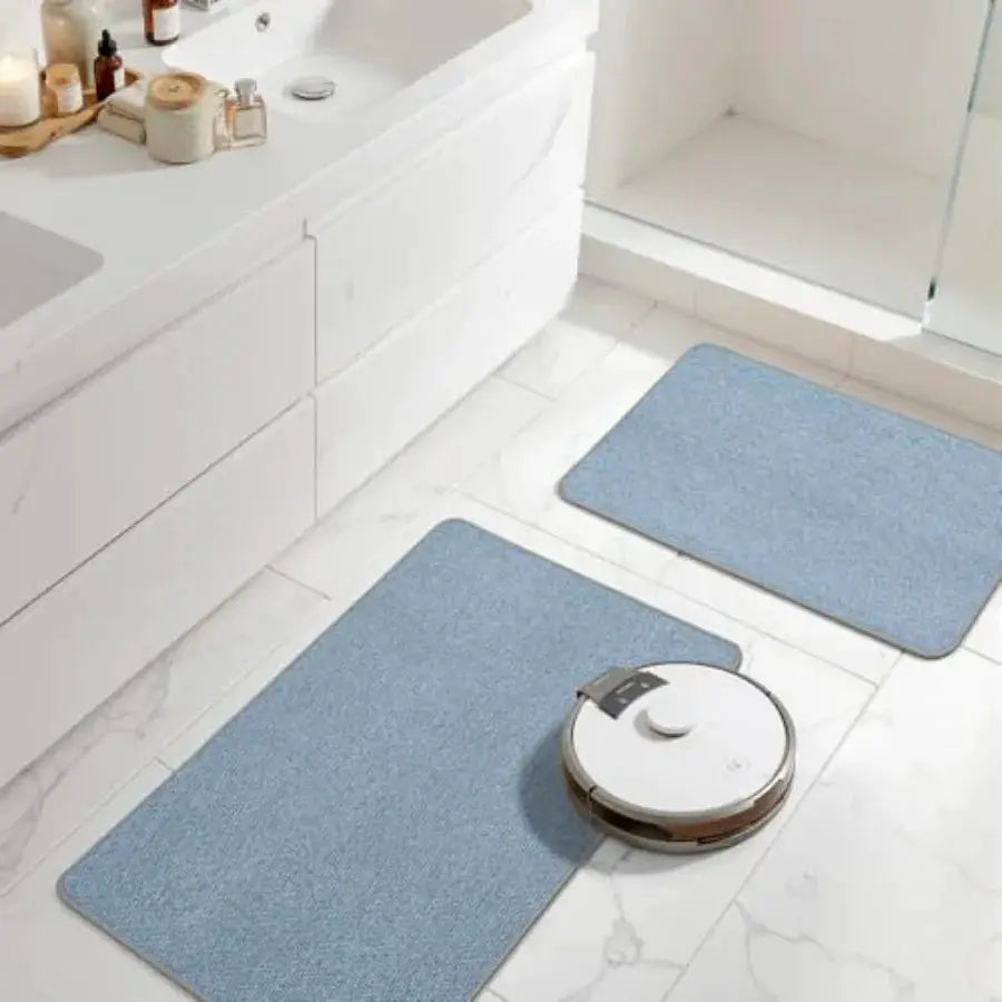 Set of 2 Ultra Thin Bathroom Rugs, Rubber Bath Mats for Bathroom Non Slip, Quick Dry Absorbent Bath Rug Machine Washable, Fit U from PriceLows™