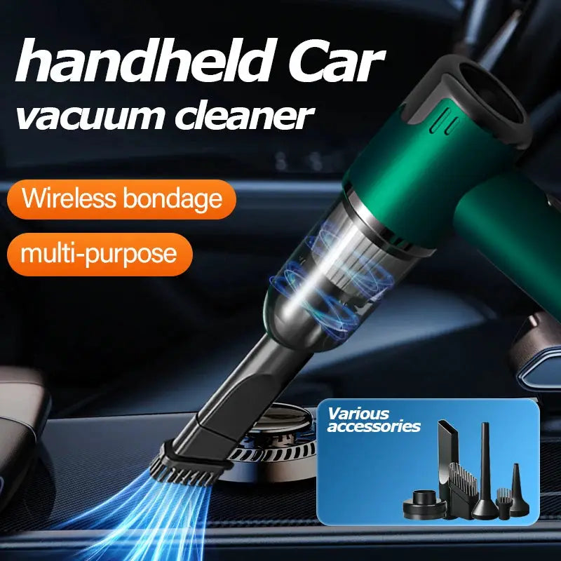 Car and home dual-purpose cordless vacuum cleaner, 3-in-1 rechargeable powerful handheld vacuum cleaner, 2000*2 battery from PriceLows™