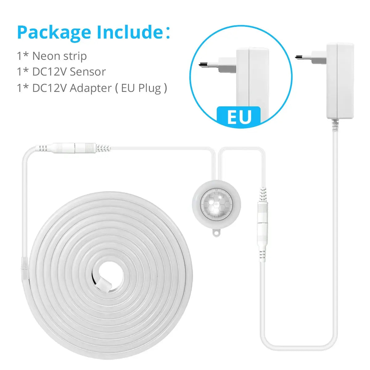 Wireless PIR Motion Sensor LED Strip Light Neon Sign 12V Neon Lights Tape For DIY Kitchen Christmas Backlight Lamp Decoration from PriceLows™