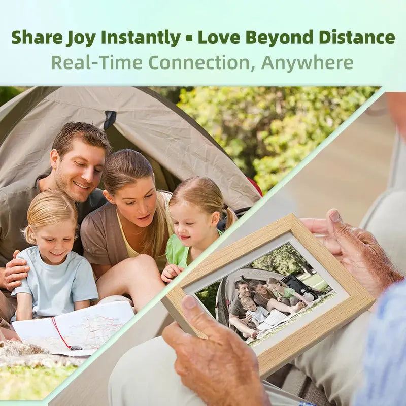 Fmily -oriented Hindetel 7.13 Inch Color E-ink Picture WiFi Digital Picture mount wooden frame for family gift remout update from PriceLows™