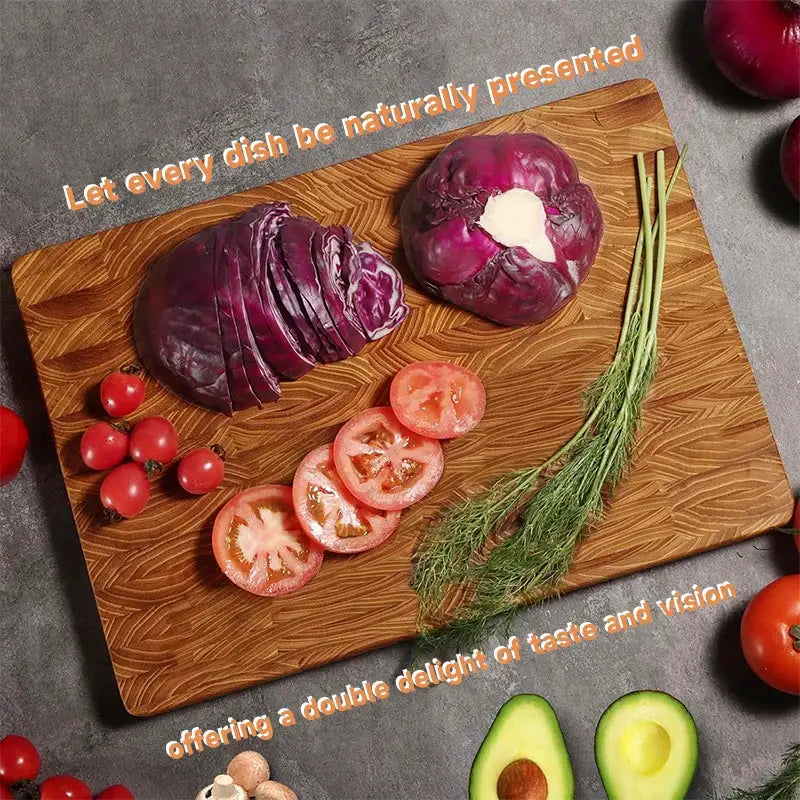 Teak Wood End Grain Cutting Boards for Kitchen, Large Wood Chopping Board with | Wood | Home Use | Home