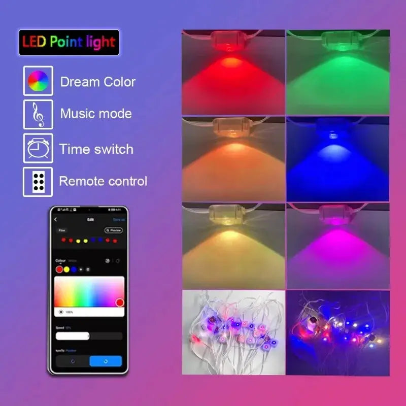 MIMIRGB 300FT 180LED Permanent Outdoor Light Smart RGBIC Side House Light 72 Scene Modes Outdoor Lighting for Party Garden Patio from PriceLows™