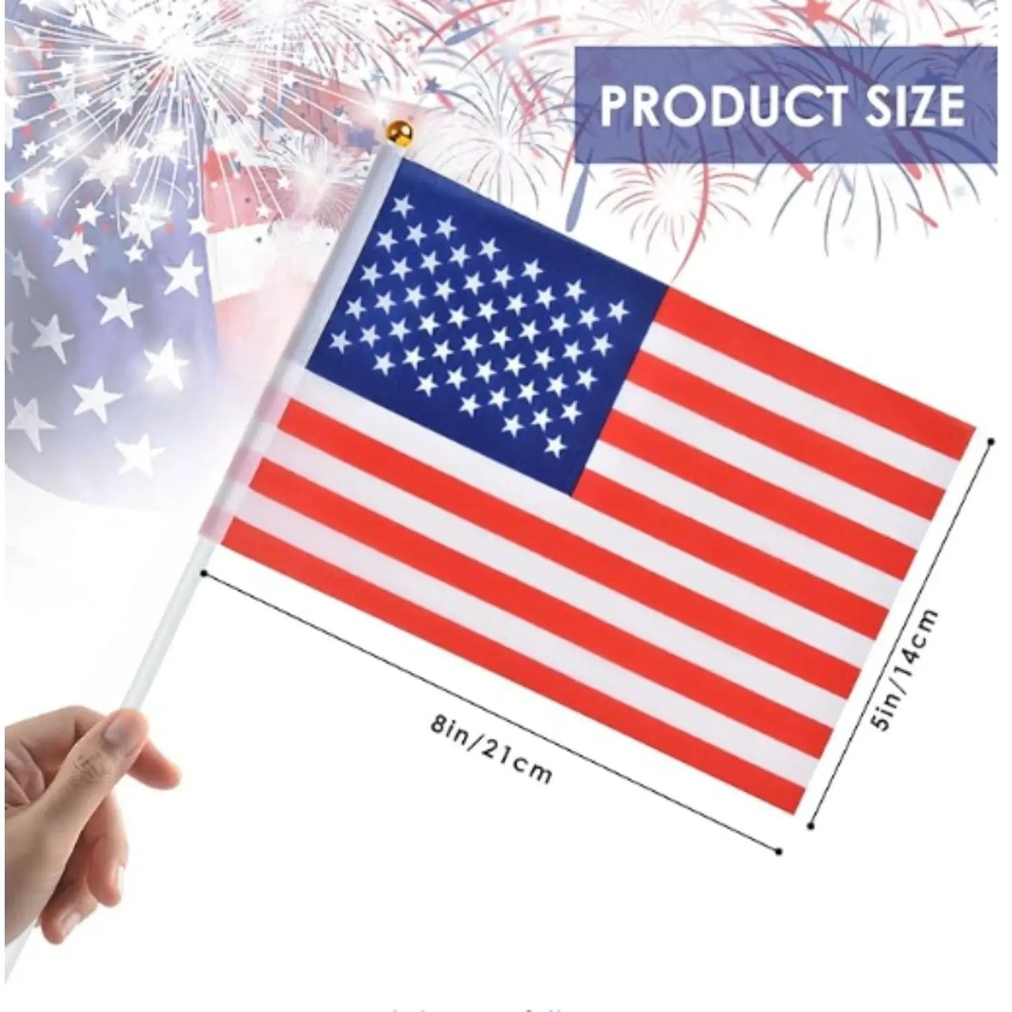 50pcs/20pcs American USA Flags on Sticks for 4th July Decorations, America Small Flags for Memorial Day Independence Day Decor from PriceLows™