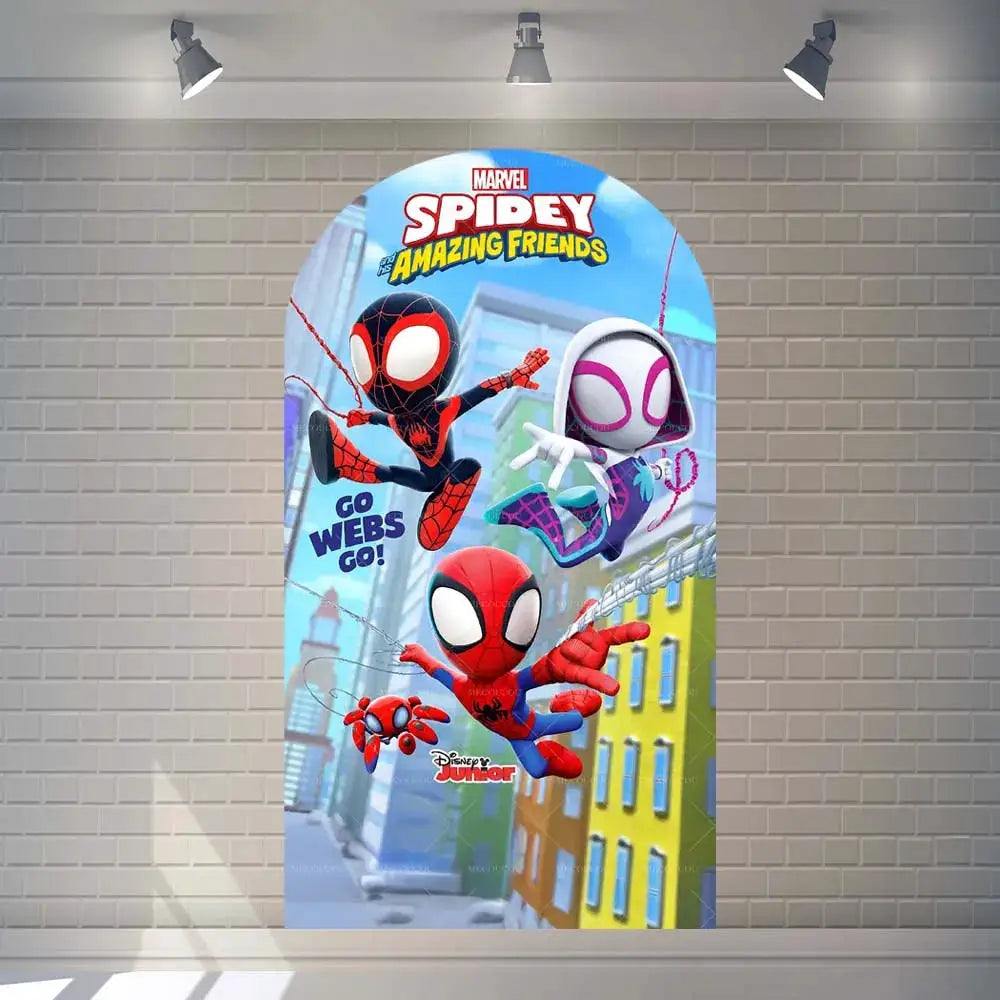 Backdrop | Spider-Man And His Amazing Friends Theme Backdrop | Vinyl Background