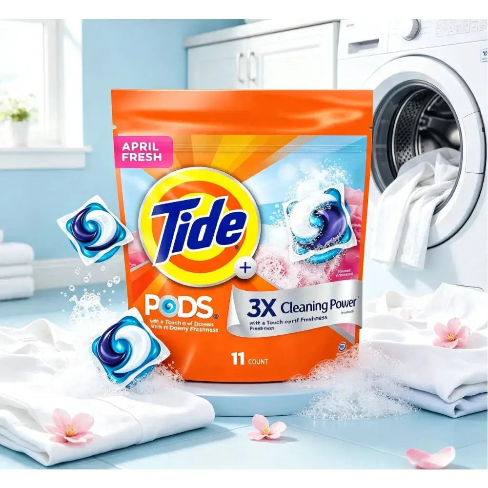Laundry Detergent Pods | 4-In-1 Formula | April Fresh Scent | 11 Count