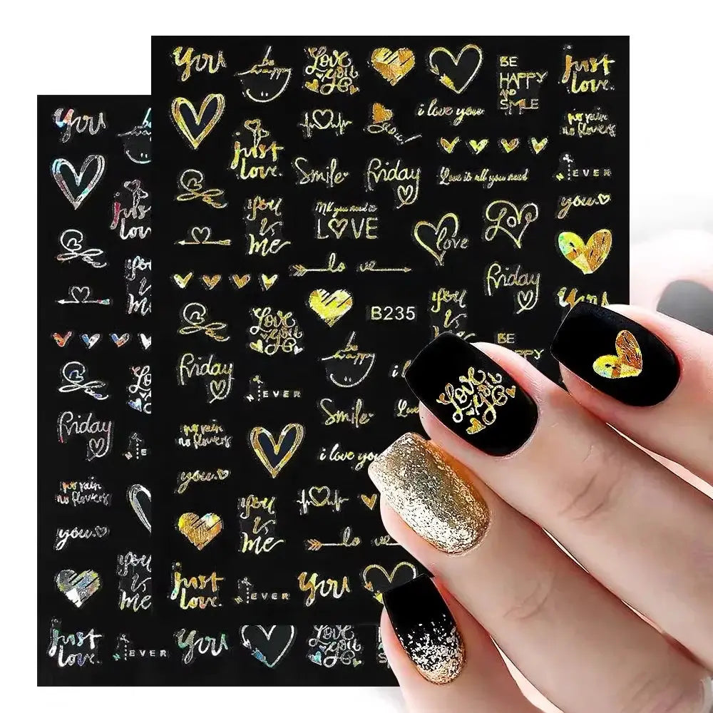 2Sheets French Gradient Line Nail Art Stickers 3D Self-Adhesive White+Black Slider Design Stencil Manicure Guides DIY Nail Decor from PriceLows™