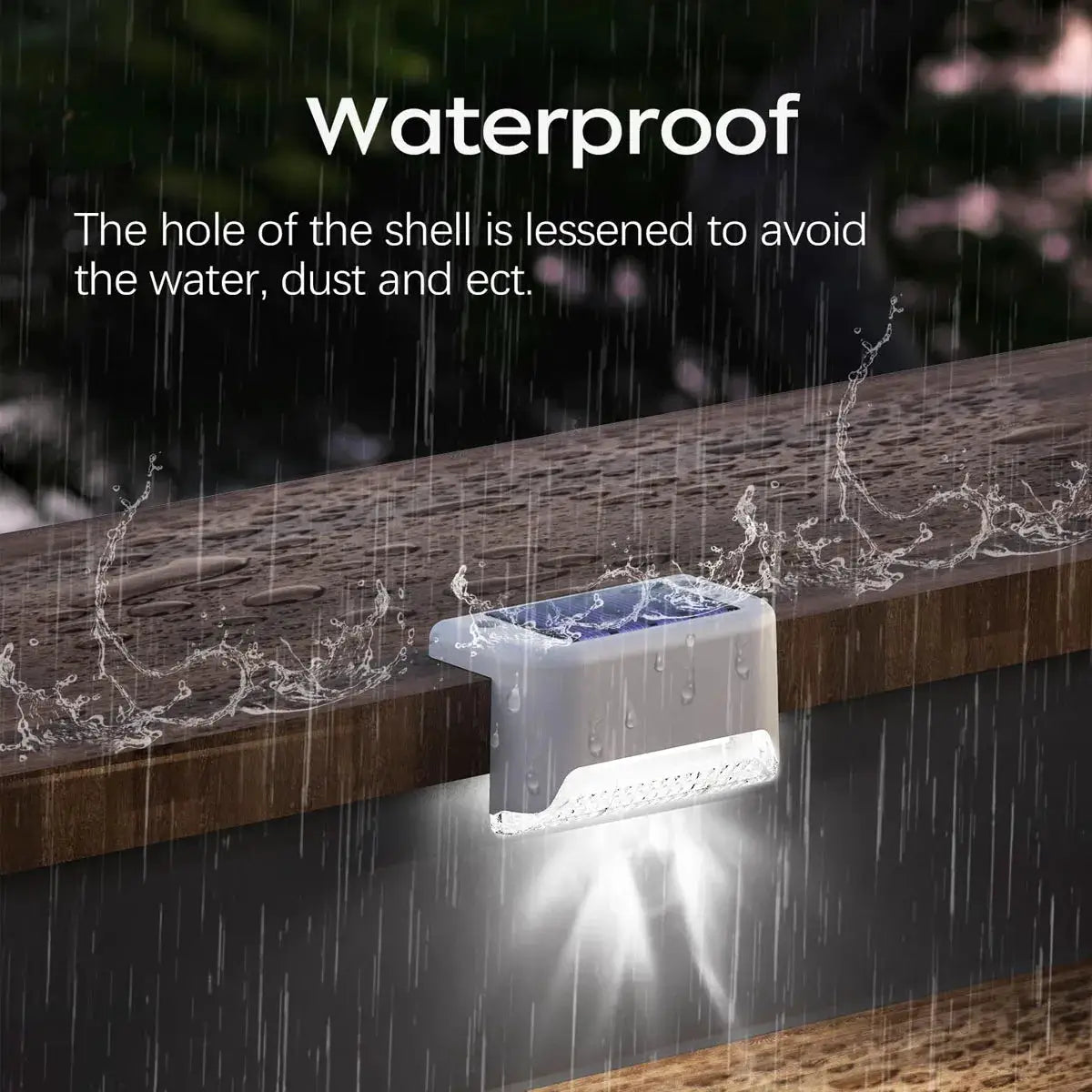 4/12 Pack Deck Lights Solar Powered, Solar Step Lights Outdoor Waterproof Led, Step Lights Solar Powered Used For Deck Stairs from PriceLows™