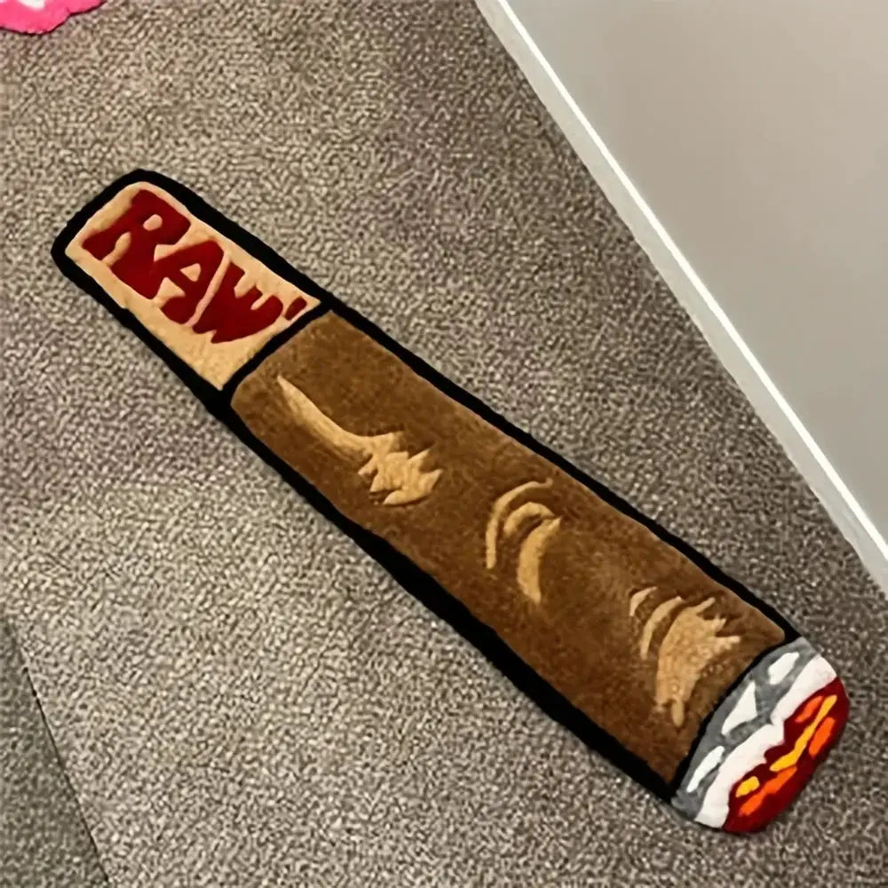 VIKAMA Creative Decorative Rugs Smoking Cigar Floor Mats Cozy Warm Living Room Rugs Bedroom Bedside Rugs Home Decoration from PriceLows™