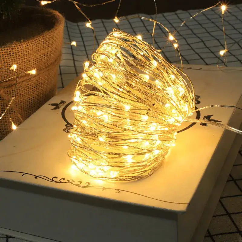 Fairy Lights Battery Operated Wedding Centerpiece Table Decorations Party Christmas Silver Wire String Lights Battery Powered from PriceLows™