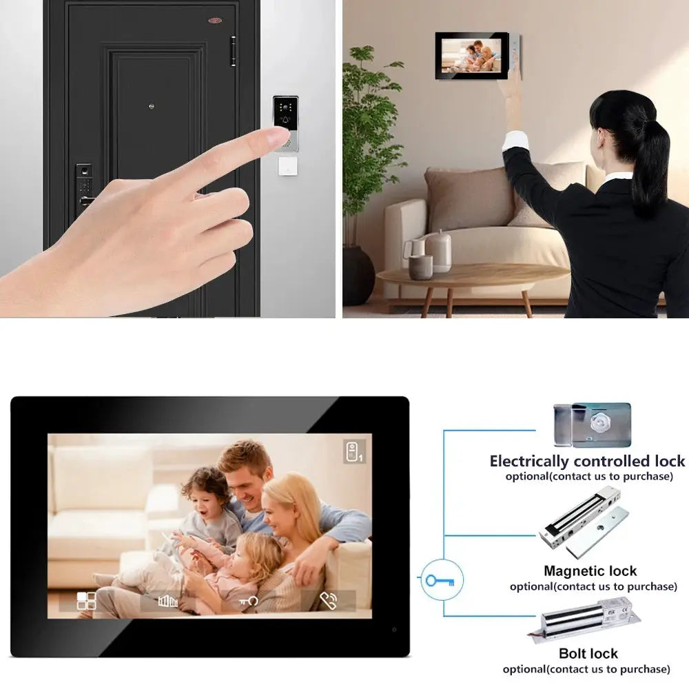 Video Intercom Monitor | 7 Inch Color Display | Wired Doorphone | Indoor Kit