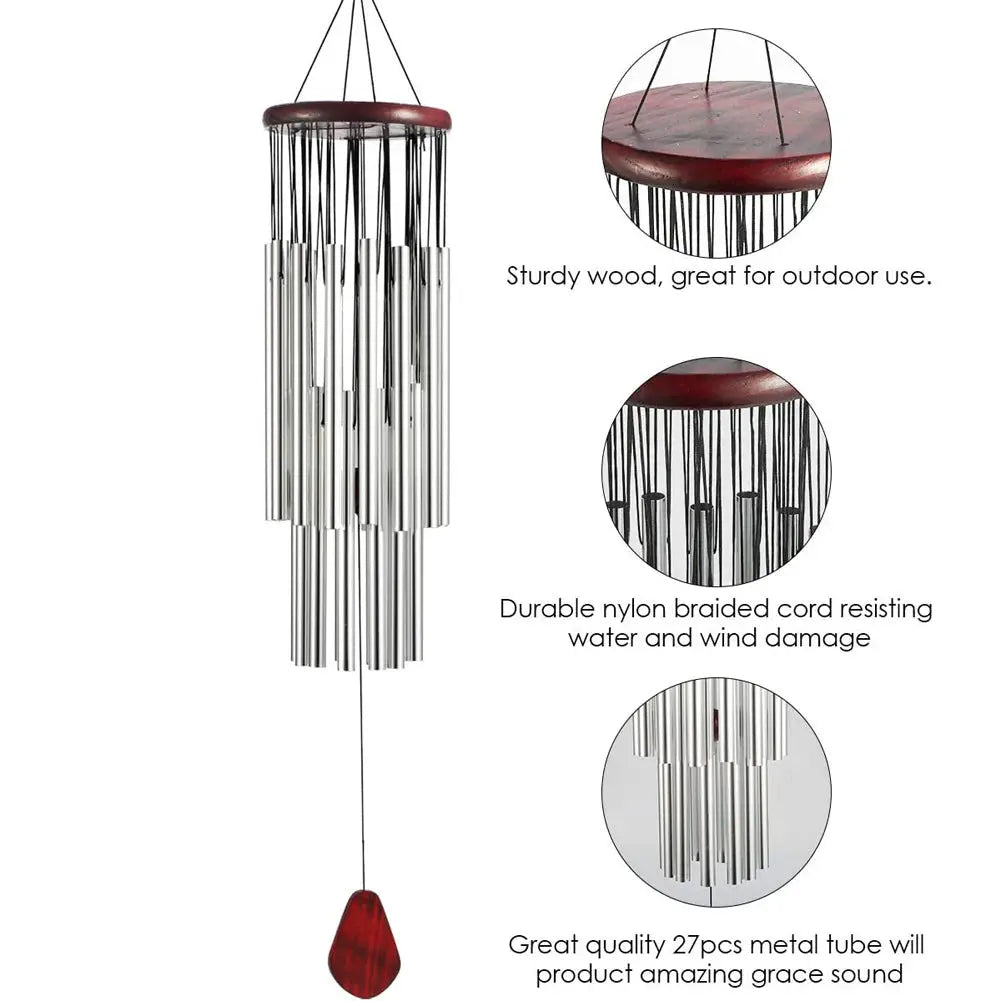 Outdoor Living Wind Chimes Yard Garden Tubes Bells Copper Antique Windchime Wall Hanging Home Decor Decoration Wind Chimes from PriceLows™
