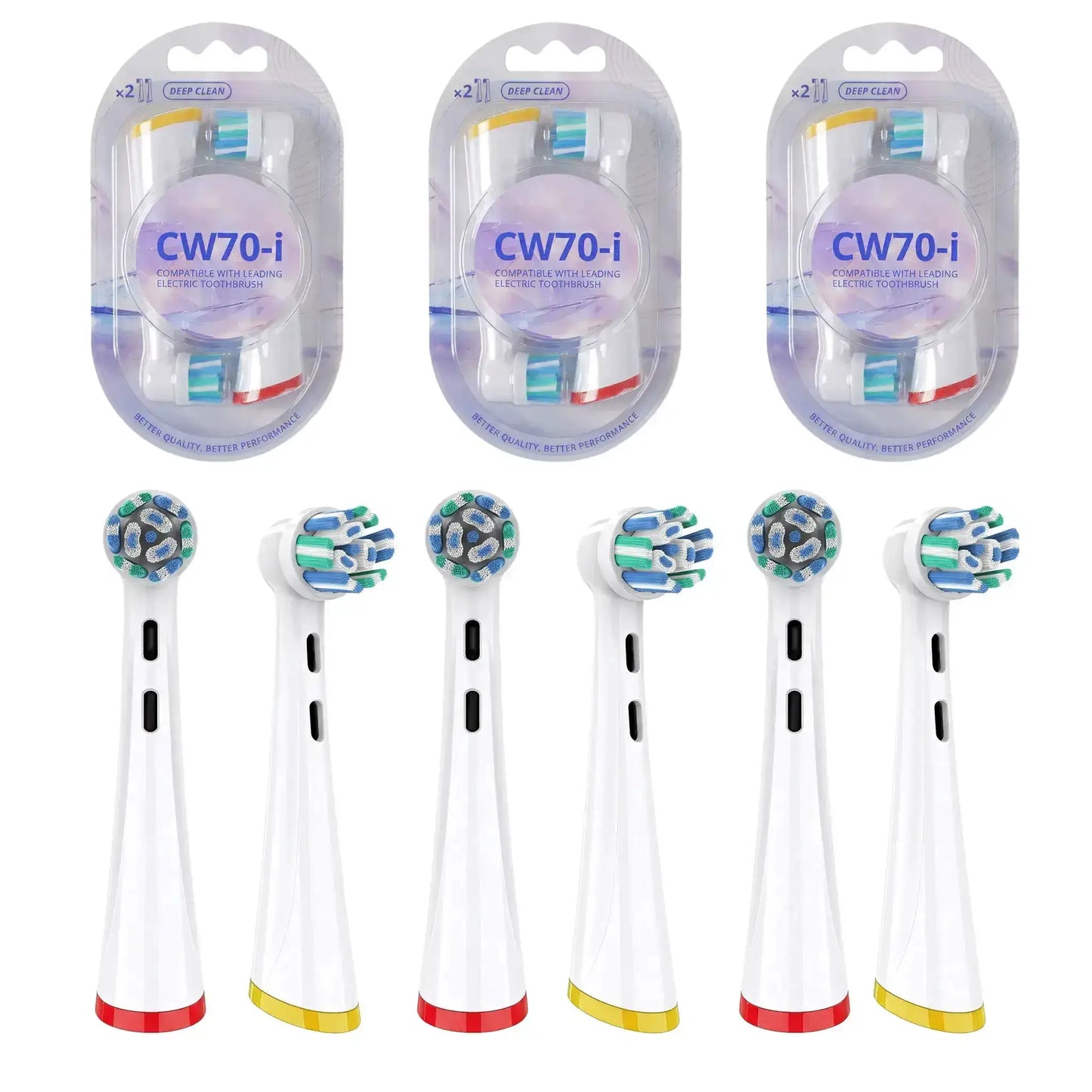 Replacement Brush Heads Compatible with OLB IO 2/3/4/5/6/7/7G/8/9/10 Electric Toothbrush, IO Series Toothbrush Head Refills from PriceLows™