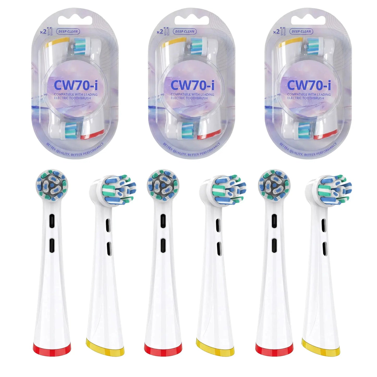 Replacement Brush Heads Compatible with OLB IO 2/3/4/5/6/7/7G/8/9/10 Electric Toothbrush, IO Series Toothbrush Head Refills from PriceLows™