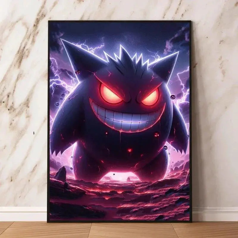 Cartoon Anime Pokemon Gengar Character Poster Print Kids Room Bedroom Decoration Painting Children's Holiday Gifts Classic from PriceLows™