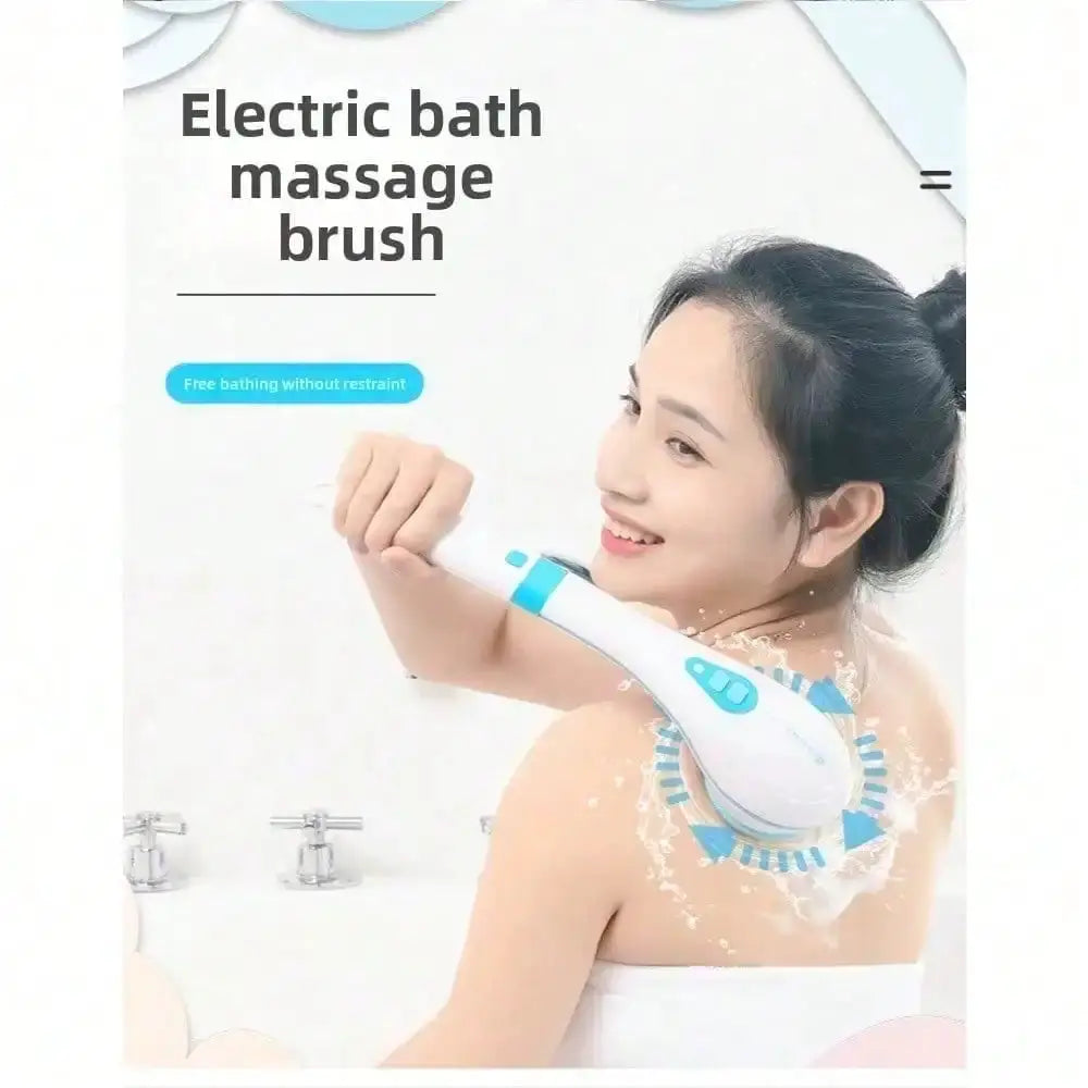Electric Shower Brush | Soft-Bristled | Five Head Attachments | Back Cleaning