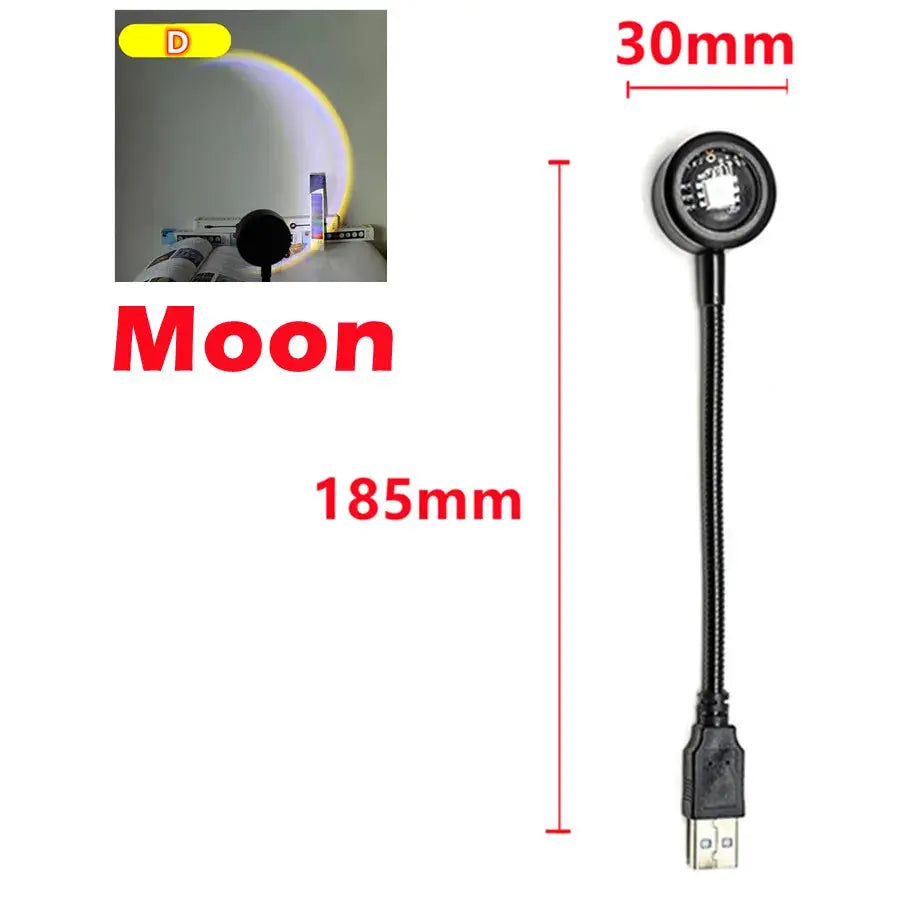 LED Projector | USB Powered | Portable Size | Warm Glow Effect