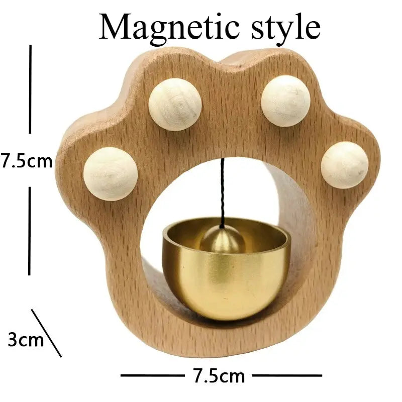 Dopamine Wind Chime Magnetic Indoor Wind Chime, Oak Material Doorbell Copper Bell, Walnut Copper Trim Home Wind Chime Doorbell from PriceLows™