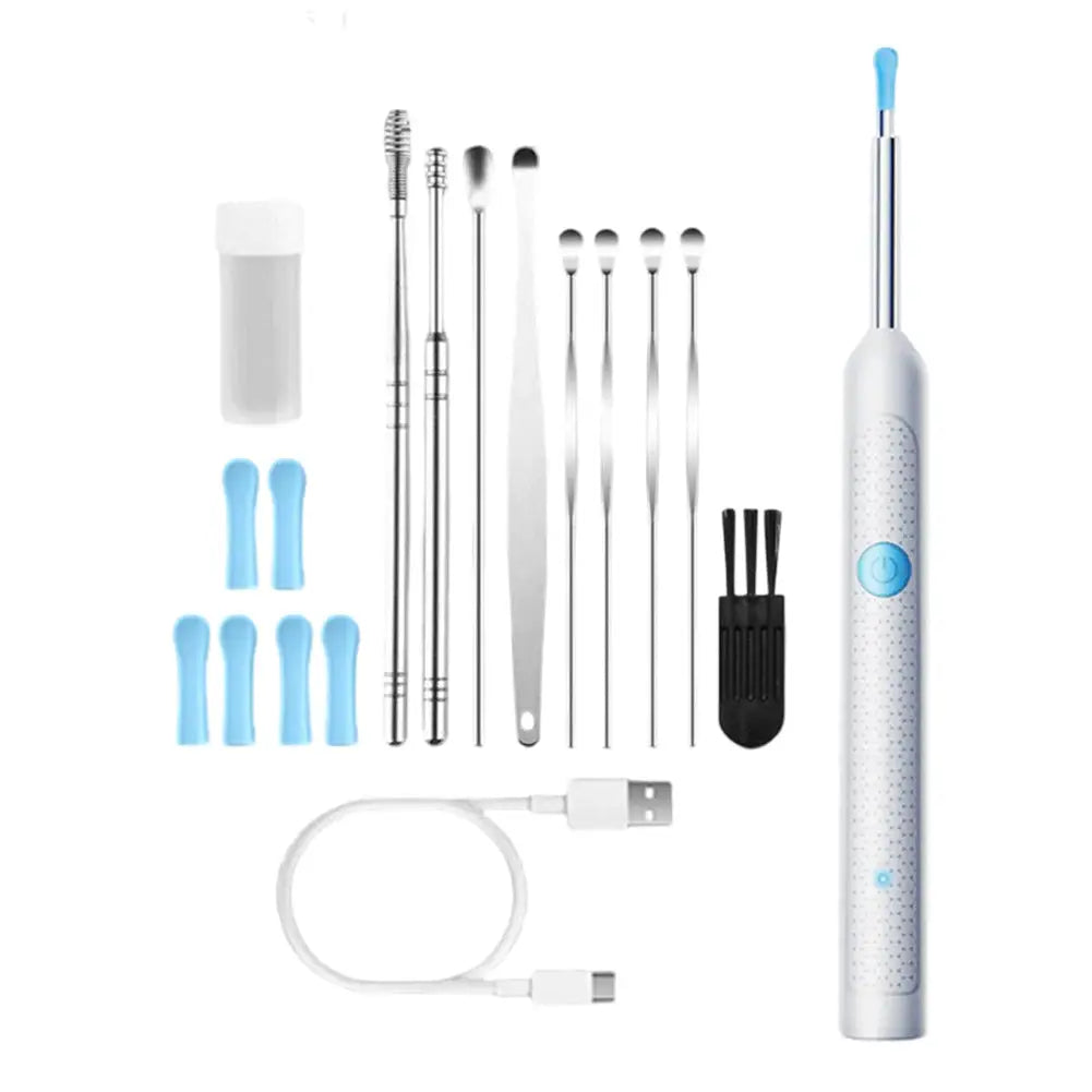 Smart Visual Wax Removal Tool with Camera Otoscope Ear Cleaner Rechargeable Endoscope Earpick Health Care Set from PriceLows™