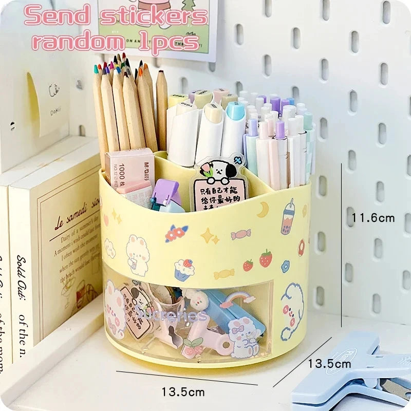 Pen Holder | Rotating Desk Organizer | Plastic | One Size