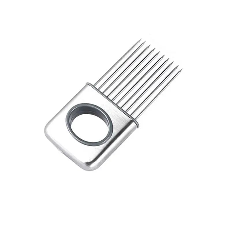 Vegetable Fruit Cutter Kitchen Supplies Food Slice Assistant Onion Holder Stainless Steel Tomato Chopper from PriceLows™