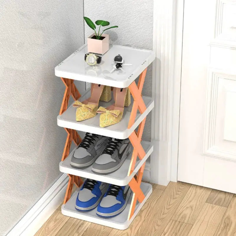 Stackable Shoe Rack Multi Layer Shoes Storage Organizer Removable Space Saving Shoes Shelf Plastic Shoes Cabinets Home Supplies from PriceLows™