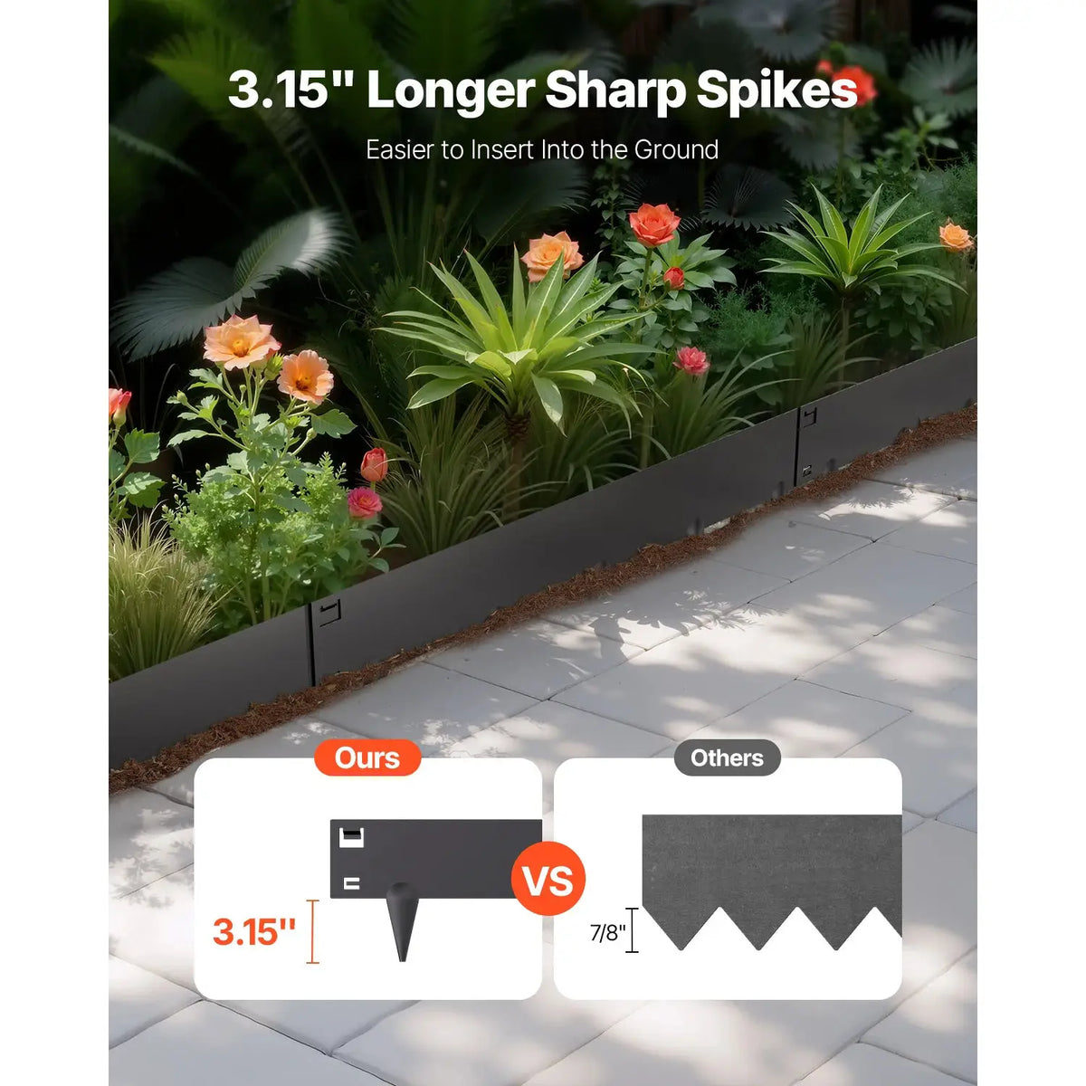 Steel Landscape Edging | Rust Resistant | Bendable | 39X3 Inch