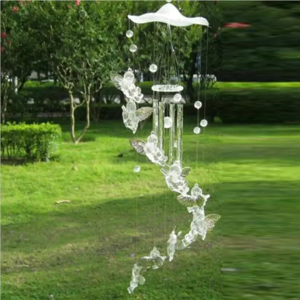 Wind Chime Angel Metal Aluminum Tubes Bell Wind Chime Creative Hollow Home Garden Wall Hanging Decoration Handmade Gift from PriceLows™