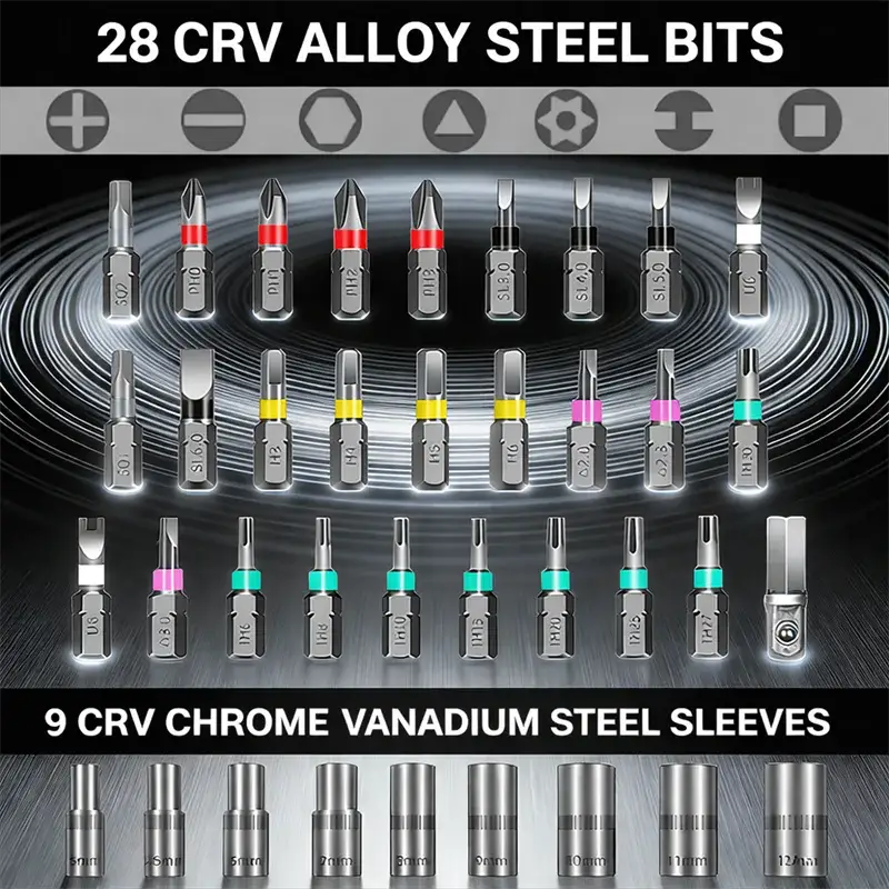 2026 New Ratchet Screwdriver Set Magnetic Wrench Semi-automatic Multi-purpose Sleeve Toolbox Bicycle Repair Tools DIY Tools Kit from PriceLows™