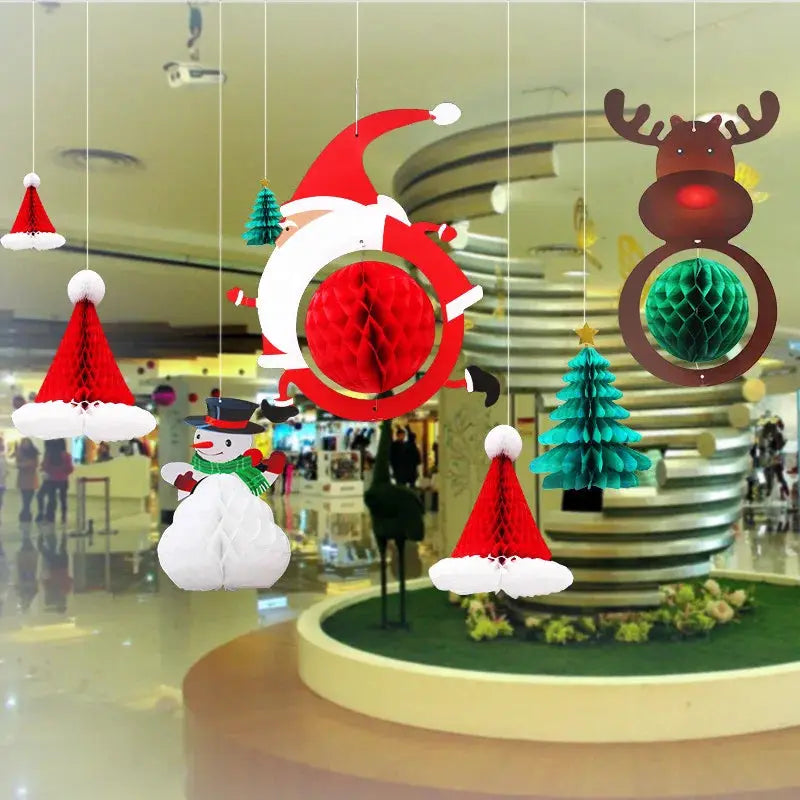 Christmas Tree Ornaments | Assorted Figures | PVC Material | 10 Pack