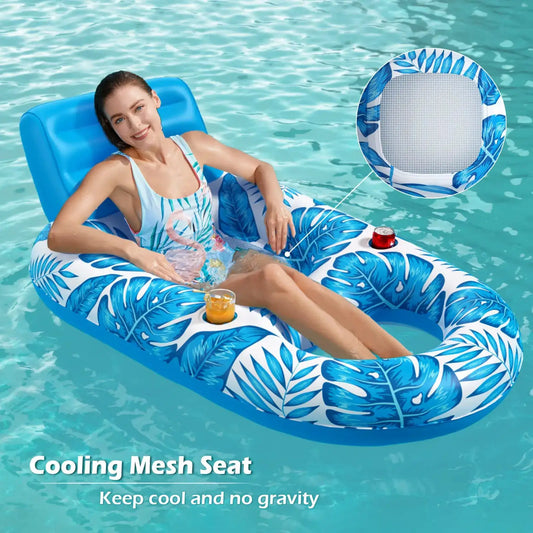 Inflatable Pool Float | For Adults 13 Plus | Lounger Style | One Size