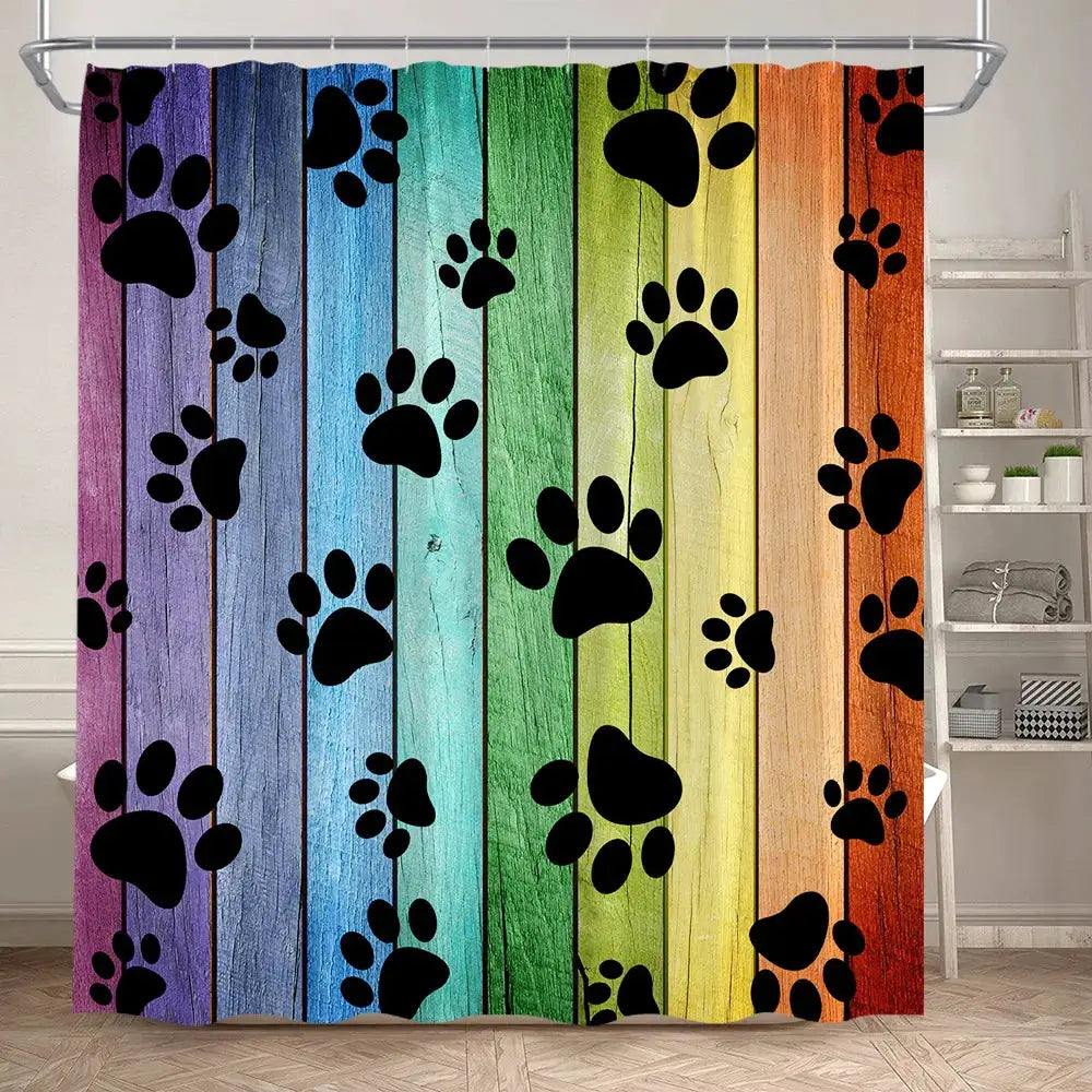 Funny Cartoon Bathing Cats Shower Curtains Cute Animals Pet Cat Kids Bath Curtain Polyester Children Bathroom Decor with Hooks from PriceLows™