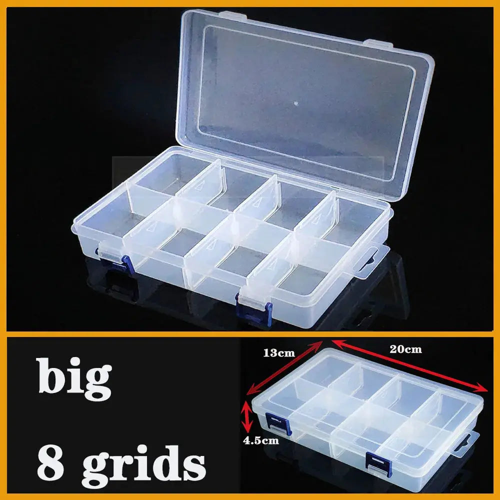Transparent Plastic box Screw Compartment Box Jewelry Earring Display Case Container Clear Terminal Organizer Tool Storage boxes from PriceLows™