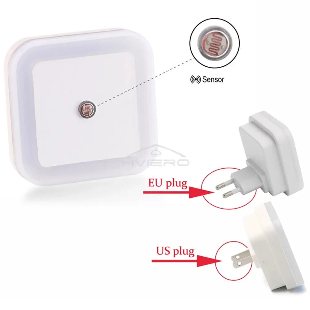 LED Night Lights Motion Sensor Smart Bulbs Plug Operated Bedside Square Wall Lamps Room Hallway Pathway Toilet Homes Lighting from PriceLows™