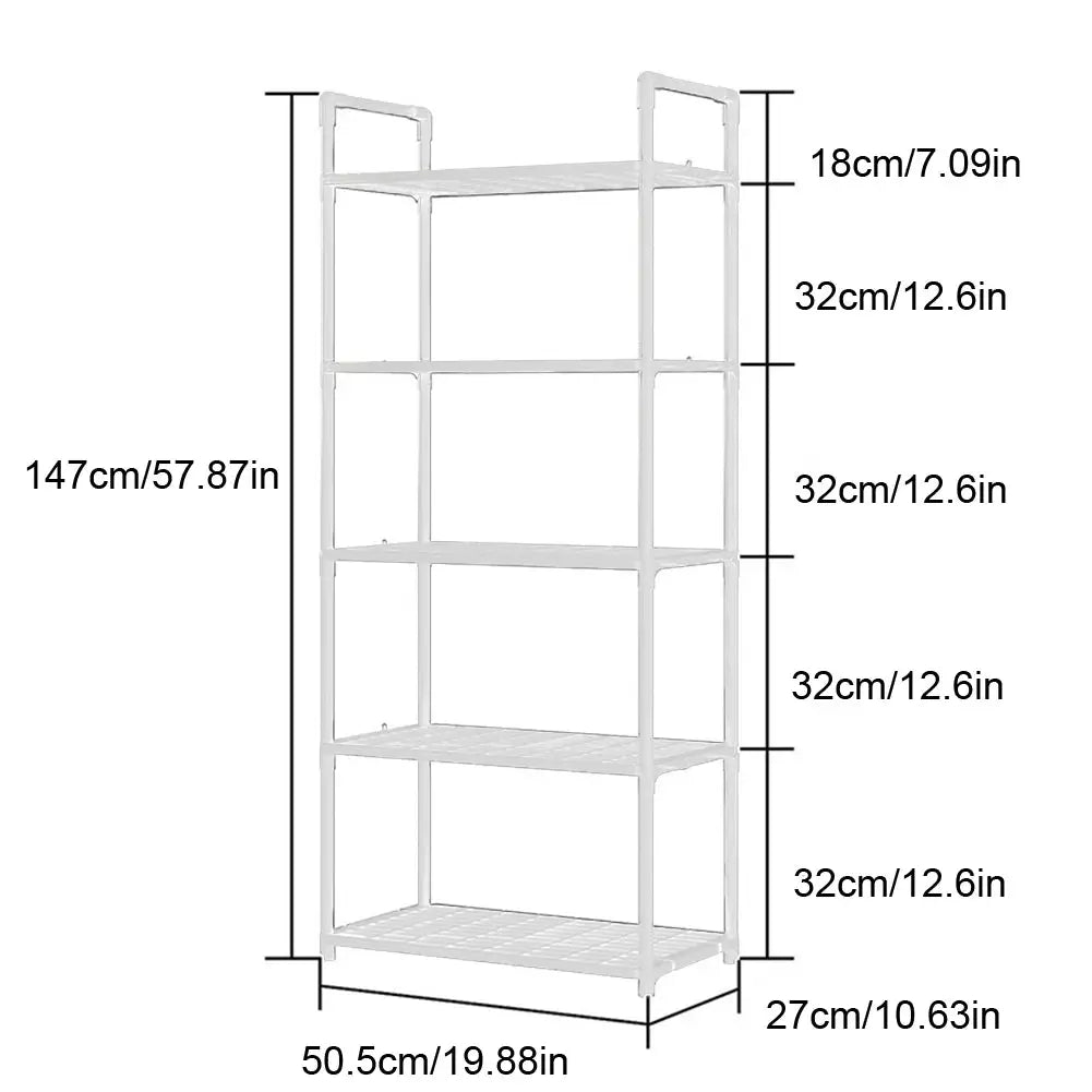 Multi-functional Organizer Storage Rack 5 Tier Storage Shelves Adjustable Storage Rack for Laundry Bathroom Kitchen Office Shelf from PriceLows™