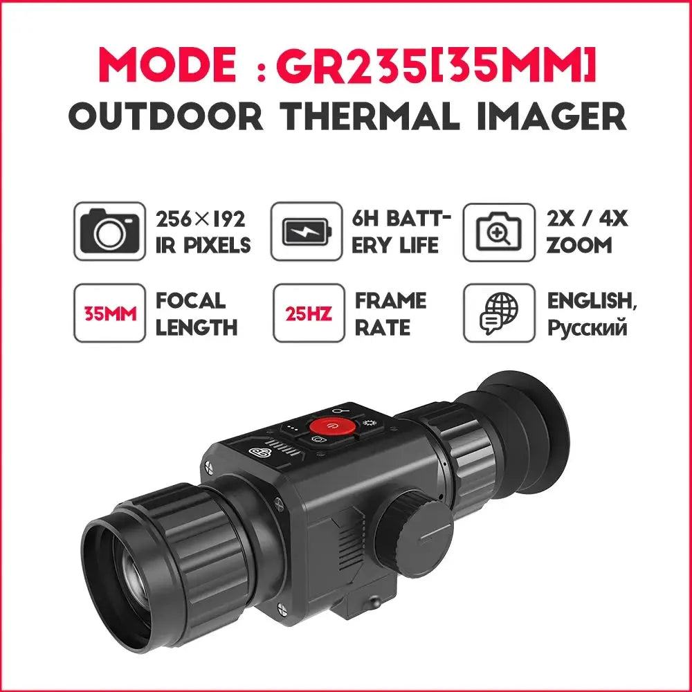Hot Selling Thermal Monocular HT-C8 35mm Lens Hunting Thermal Imaging Telescope, with Night Vision Monocular GR225 HT-A7 from PriceLows™