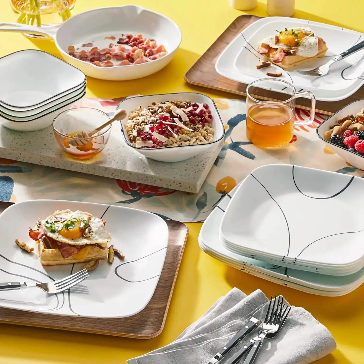 10.5-Inch Dinner Plate Set of 6, Lightweight & Chip-Resistant, Microwave & Dishwasher Safe from PriceLows™