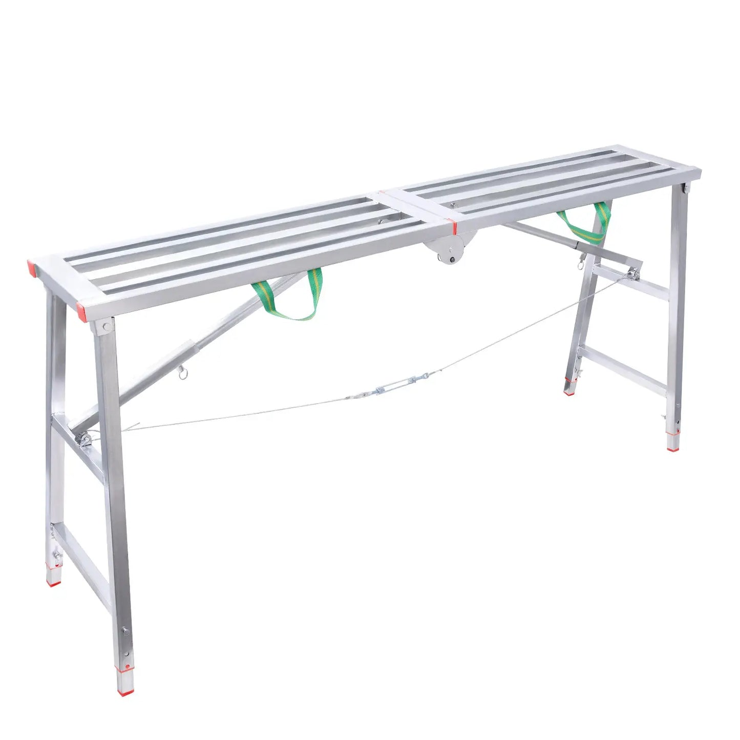 Scaffolding Ladder Heavy Duty Scaffold Ladder with Handle Height Adjustable, Multi-Functional Workbench, 400kg Load Capacity from PriceLows™