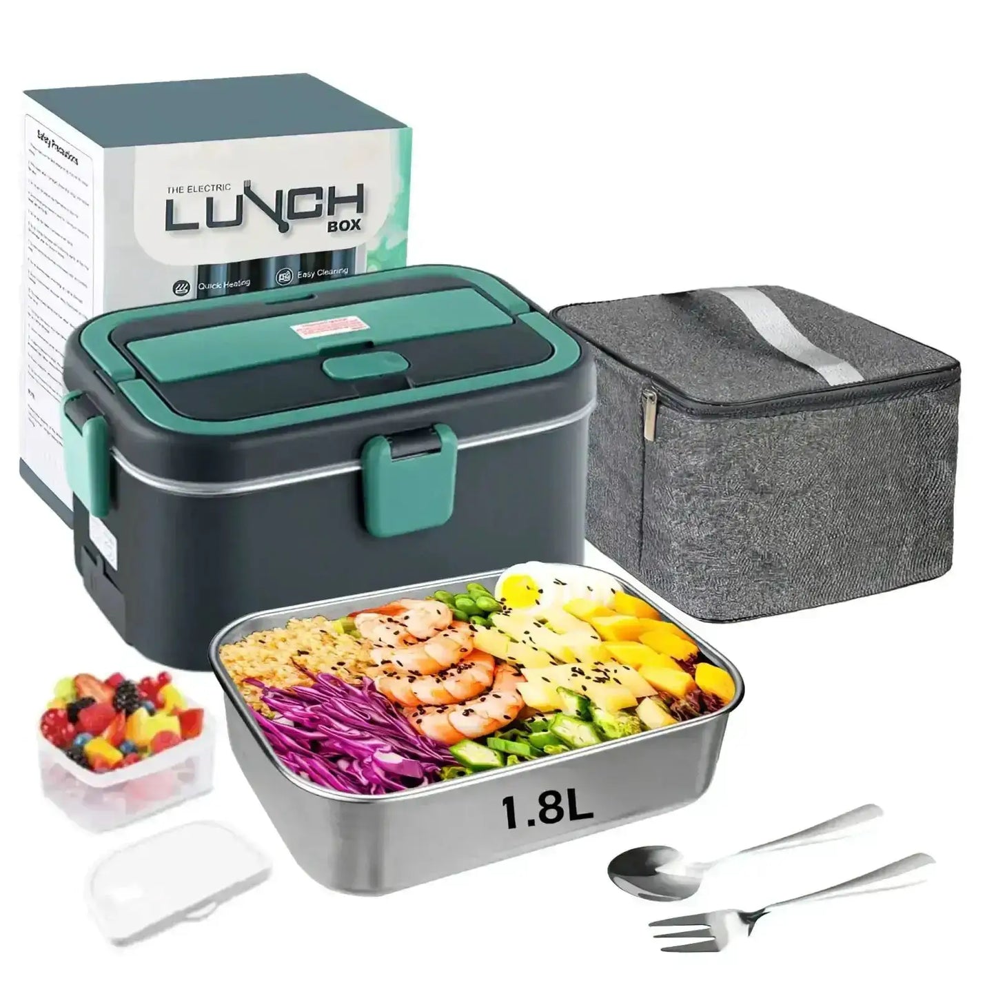 Electric Lunch Box Food Warmer 1.8 L 80W Camping Bento Picnic Portable Food Heater Car/Truck/Home in-car Electric Lunch Box from PriceLows™