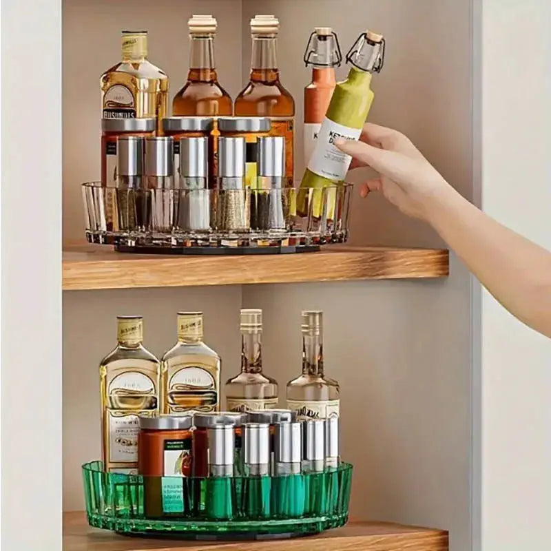 360°Rotating Rotating Spice Rack Organizer For Bathroom Kitchen Countertop Easy Access and Efficient Storage Desktop Storage Box from PriceLows™