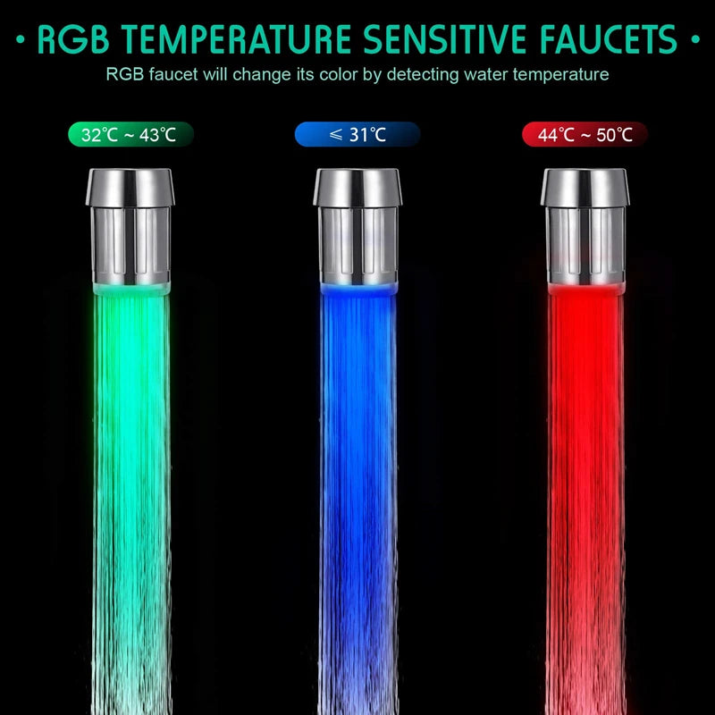LED Faucet | Temperature Sensing | 7 Color Change LED | Universal Fit